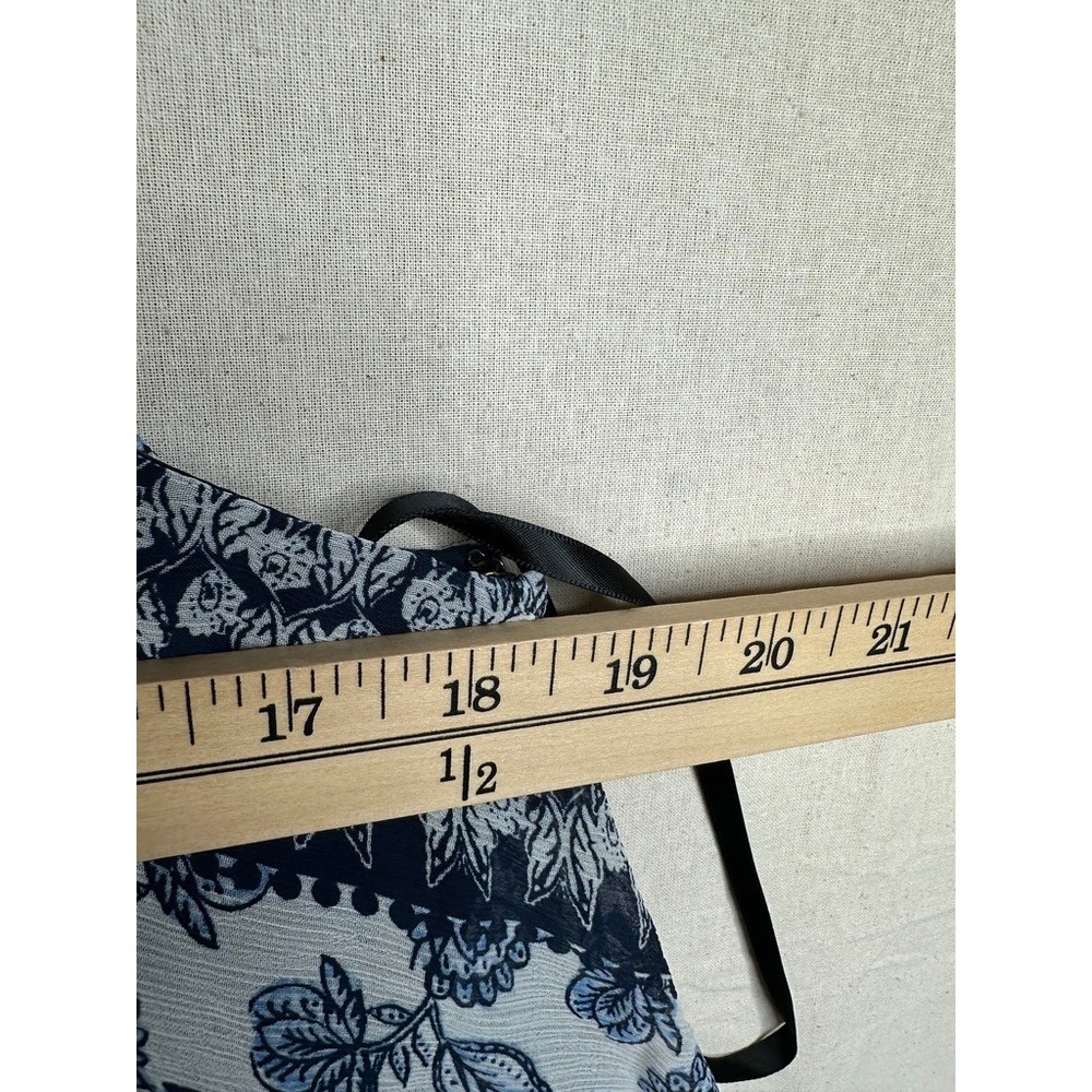 RACHEL Rachel Roy Women's Floral Printed Asymmetrical Chiffon Dress Size 6 Blue - Picture 6 of 8